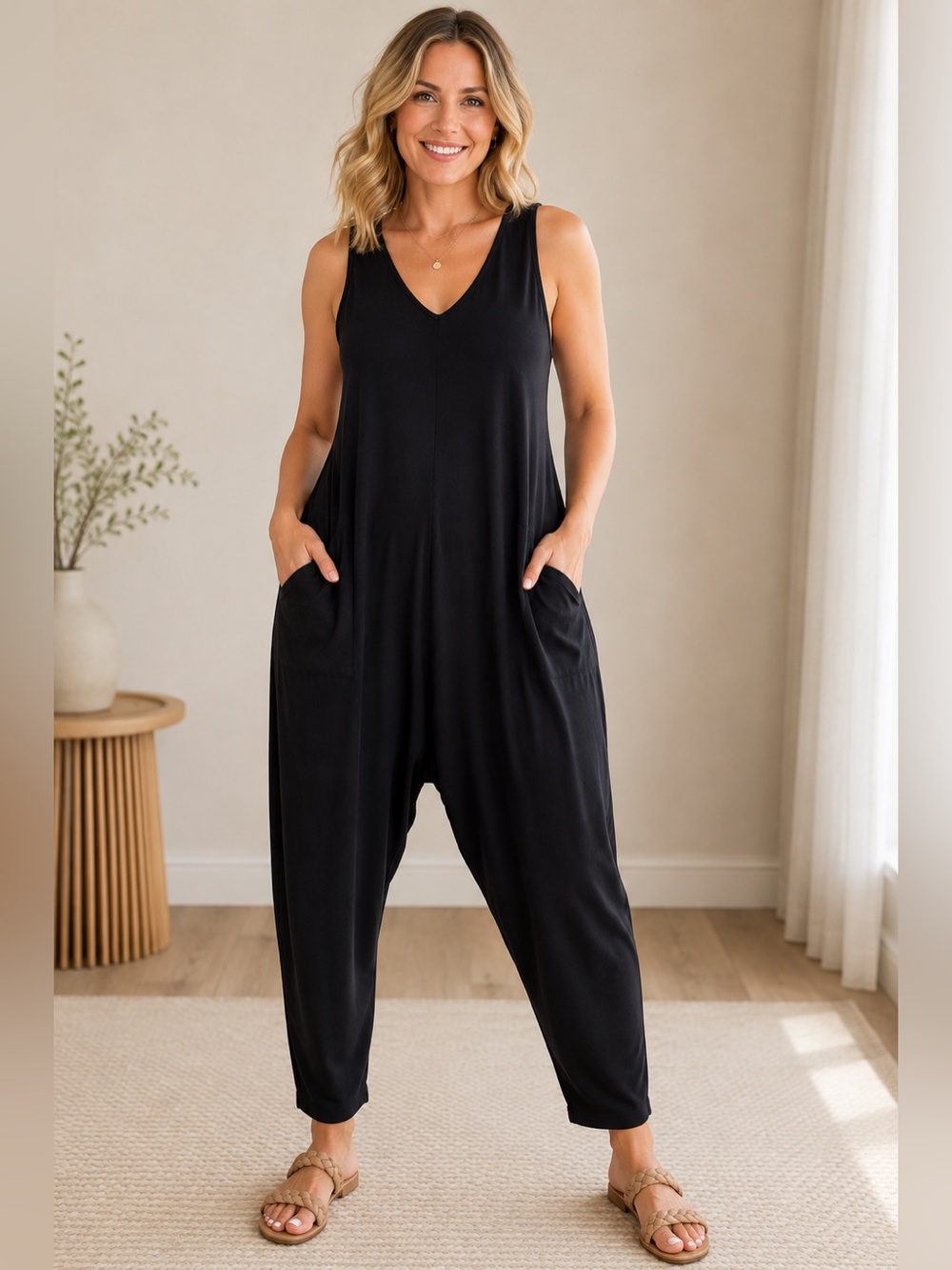 Attitudes by Renee Petite Como Jersey Jumpsuit size MP new A724896